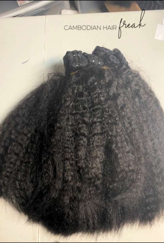 Cambodian Kinky Straight Hair Extensions